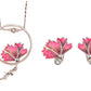 Carnation Drop Necklace And Earring Set