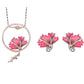 Carnation Drop Necklace And Earring Set