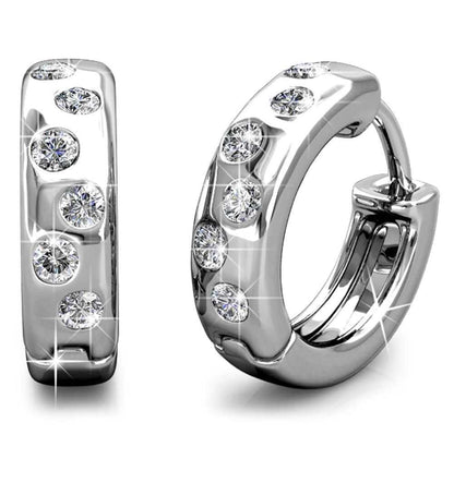 Exotic Hoop Earrings - Silver