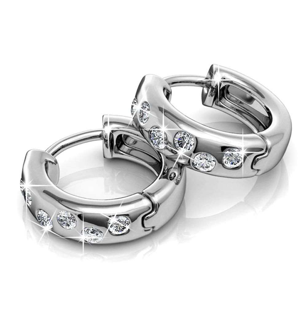 Exotic Hoop Earrings - Silver