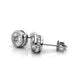 Glamour Classic Stud Earrings- Clear White