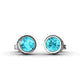 Glamour Classic Stud Earrings - Aqua Marine