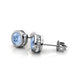 Glamour Classic Stud Earrings - Light Sapphire