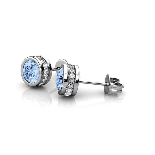 Glamour Classic Stud Earrings - Light Sapphire