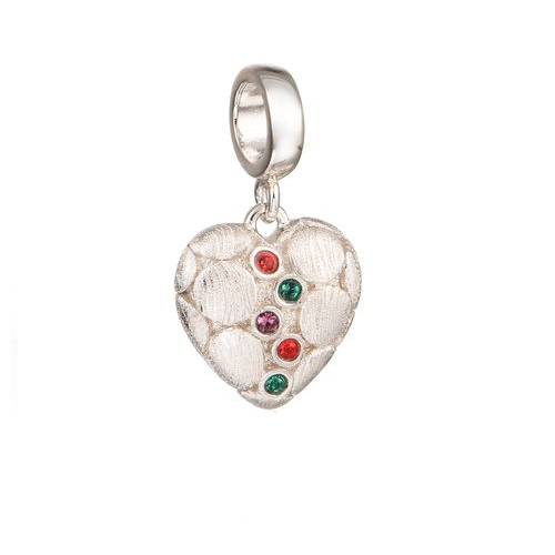 Heart Charm made with Crystals from Swarovski