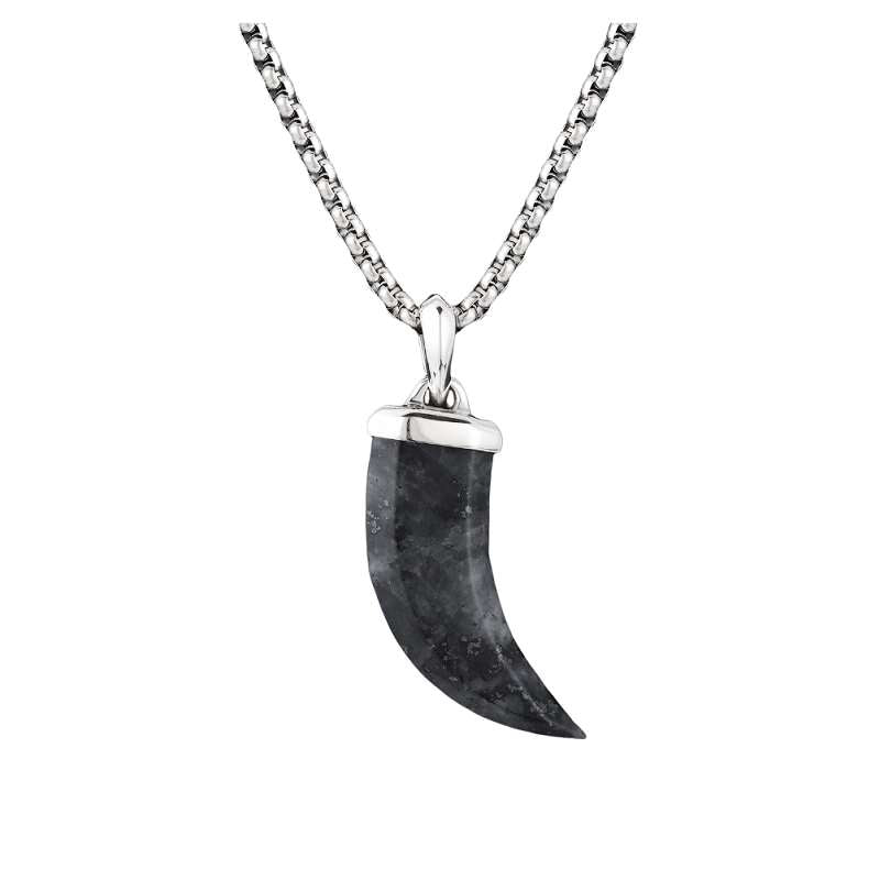 Dhia Black Labradorite Claw Mens Necklace