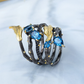 London Blue Topaz Spiral Ring