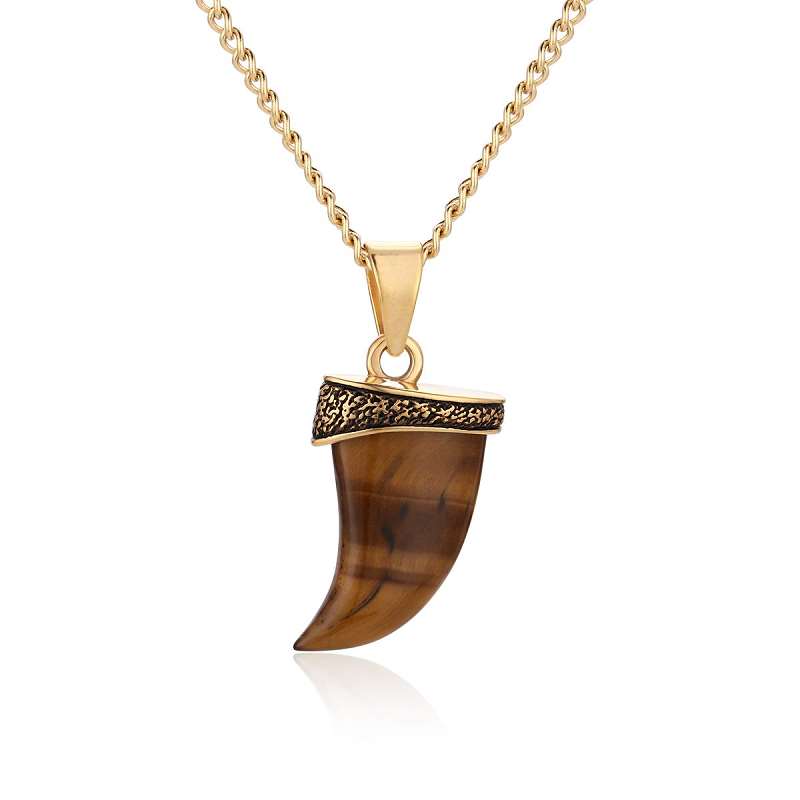 Dhia Tiger Eye Tooth Necklace