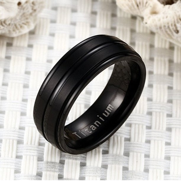 Men’s titanium ring, titanium wedding band, comfort fit titanium ring, hypoallergenic wedding band, lightweight men’s ring, durable men’s jewelry, 8mm titanium ring, modern men’s wedding band, gift-ready titanium ring