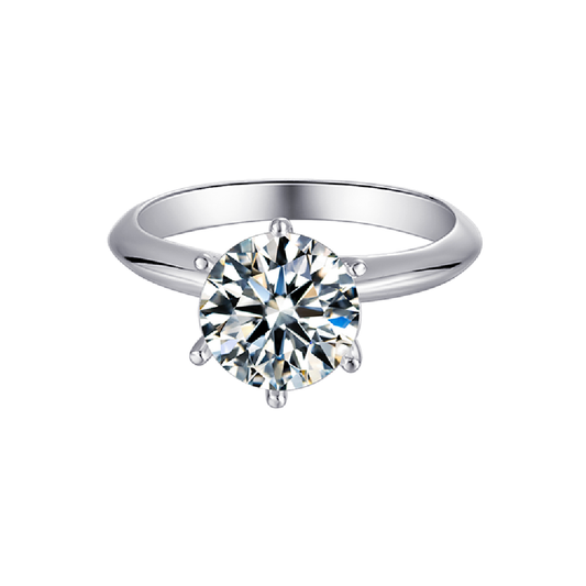 2.0ct Moissanite Solitaire 6 Prong Ring