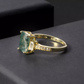 Moss Agate Emerald Cut Ring