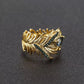 Feather Natural Blue Topaz Ring
