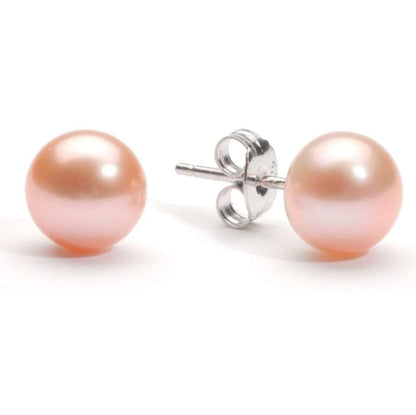 Freshwater Button Pearls - Orange Pink