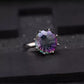 Rainbow Mystic Quartz Rings 8 Claw Settings