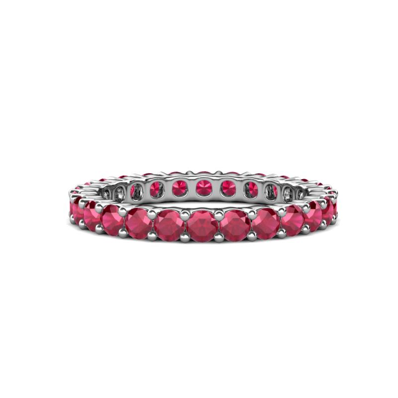 S925 Eternity Bands in Ruby Red