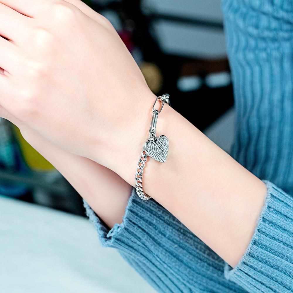 Dhia Love Angel Heart Bracelet - Silver