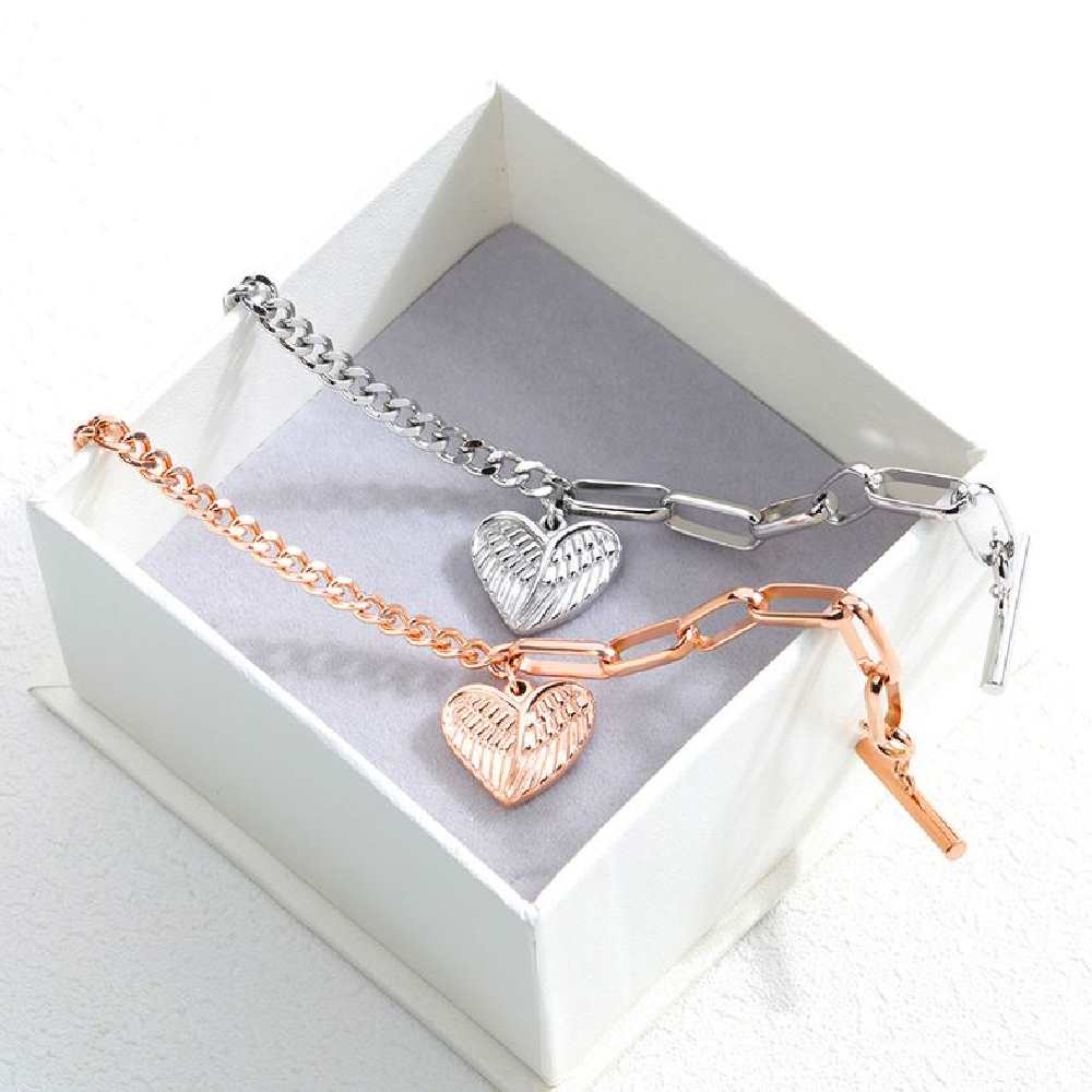 Dhia Love Angel Heart Bracelet - Silver