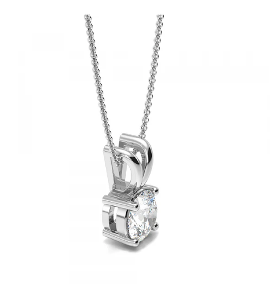 4 Prong Solitaire Pendant embellished with 1.6ct Swarovski Zirconia