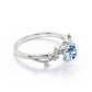 Sky Blue Topaz Leaf Solitaire S925