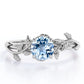 Sky Blue Topaz Leaf Solitaire S925