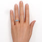 Sky Blue Topaz Leaf Solitaire S925