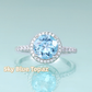 Sky Blue Topaz Stackable Halo Ring