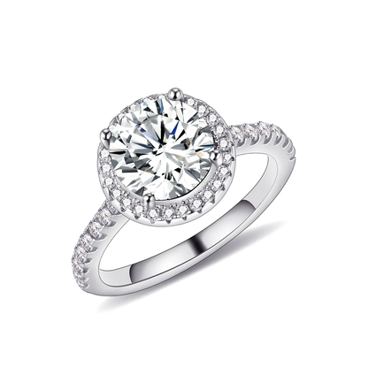 Moissanite Stackable Halo Ring with 18k Gold Plated