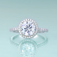 Moissanite Stackable Halo Ring with 18k Gold Plated
