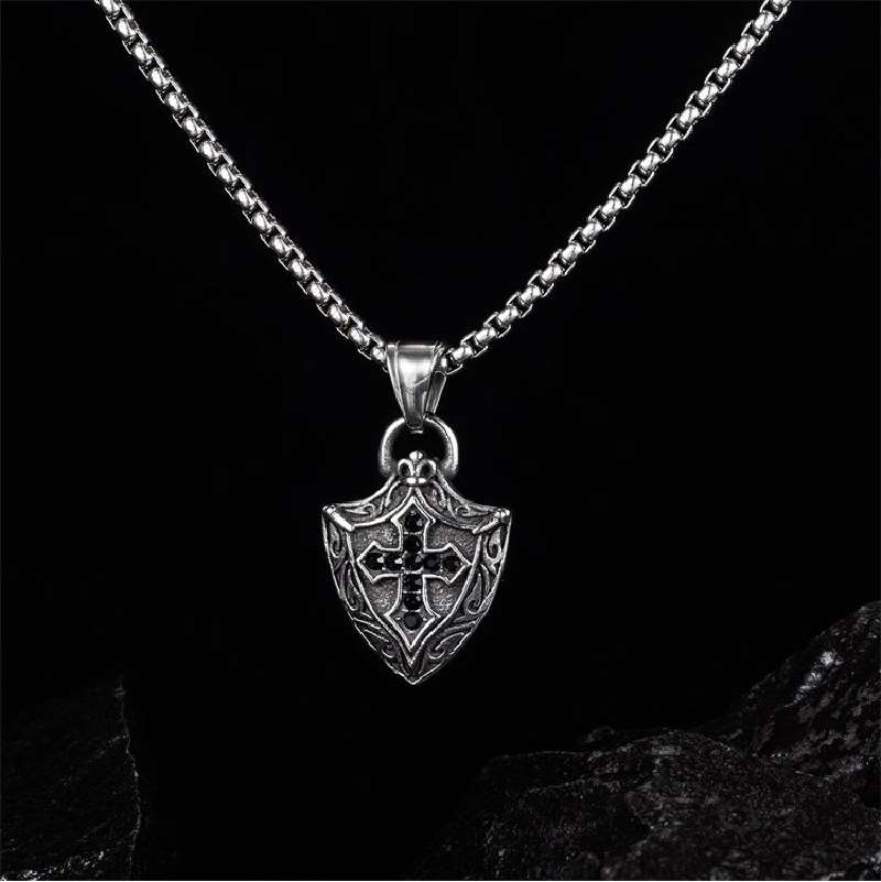 Cross Shield Necklace