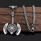 Vegvisir Viking Battle Axe- Silver