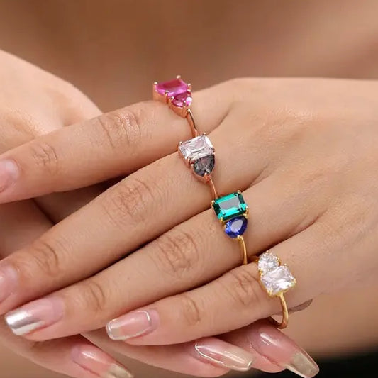 1.0ct Moissanite Twin Style Ring Rose Gold
