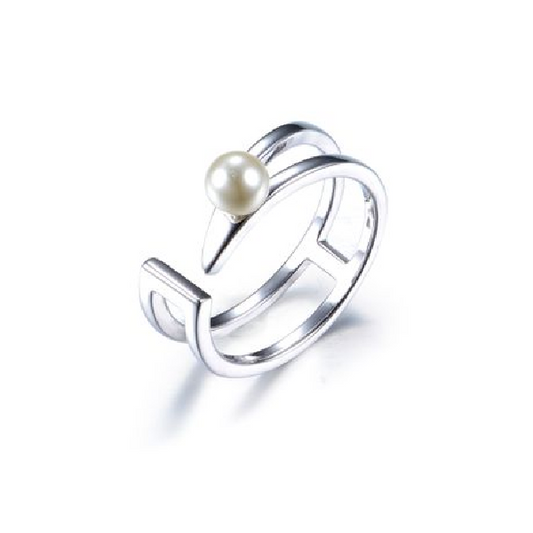 Dhia V-Ring Made with Pearl from Swarovski