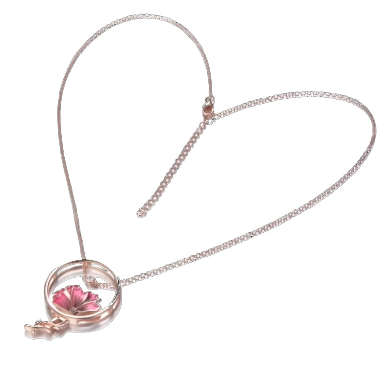 Carnation Drop Pendant Necklace