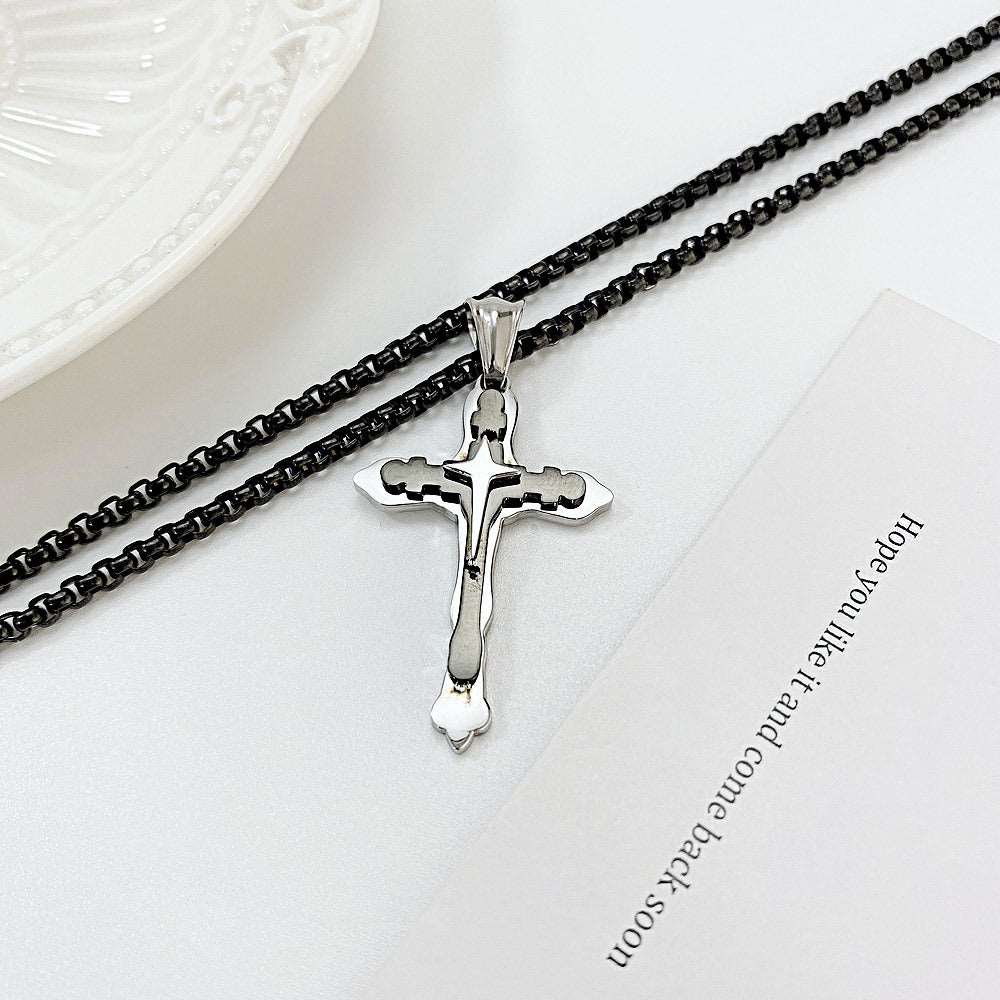 Men's Multilayer Cross Necklace