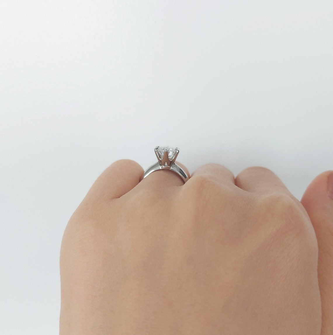 1ct Moissanite Solitaire 6 Prong Rings