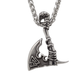 Valknut Viking Axe Necklace- Silver