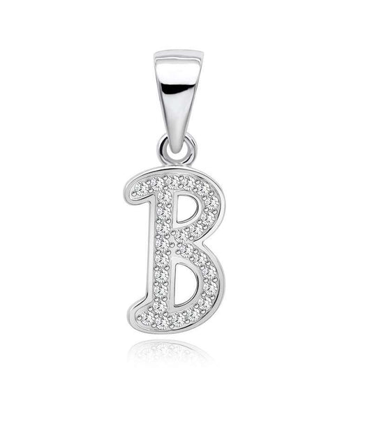 S925 Alphabet B Pendant