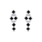 Black Square Earrings