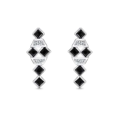Black Square Earrings