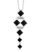 Dhia Black Square Necklace embellished with crystals from Swarovski