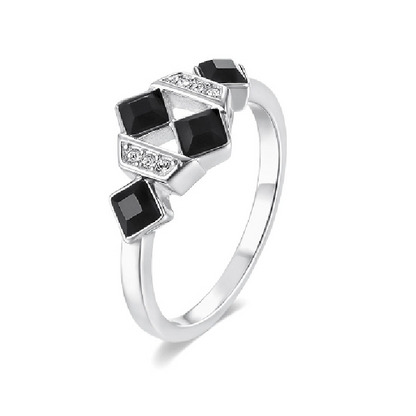 Dhia Black Square Ring