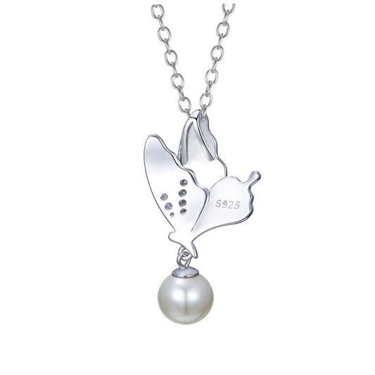 Butterfly Pearl Necklace