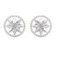 Silver Compass Earrings