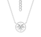 Silver Compass Necklace