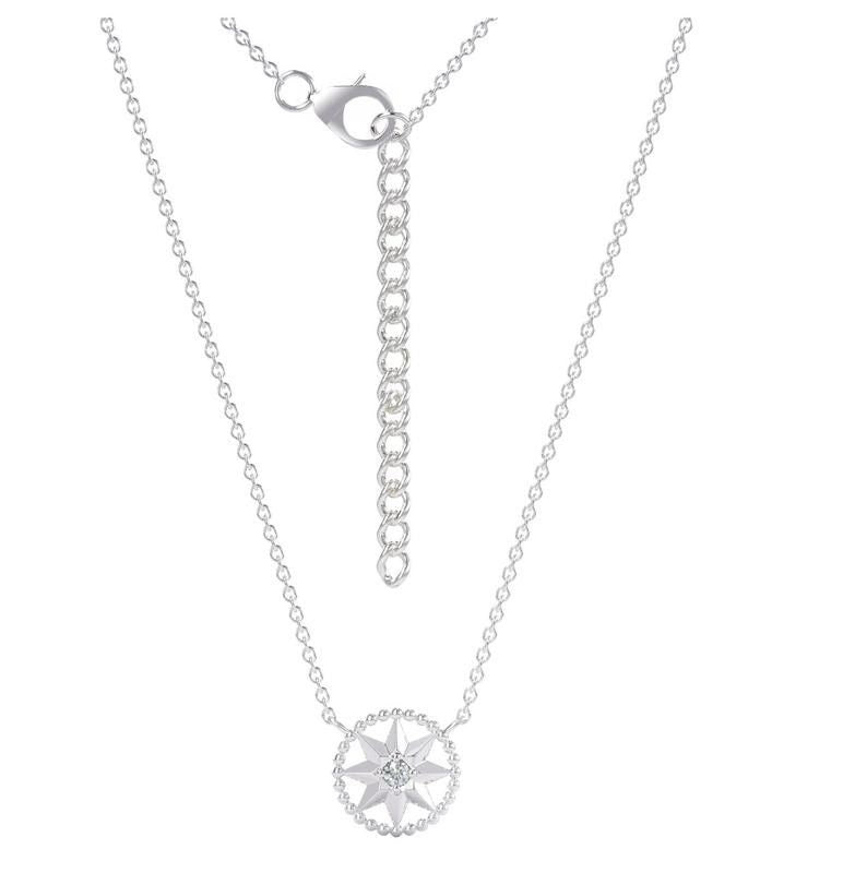 Silver Compass Necklace