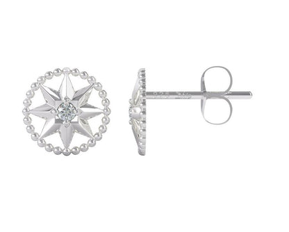 Compass Earrings and Necklace Set