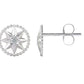 Silver Compass Earrings
