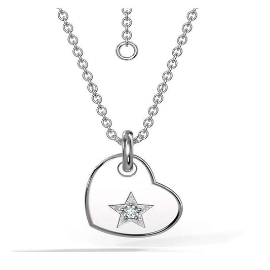 Cupid Heart Necklace
Dhia S925 Sterling Silver Cupid Heart Necklace with Swarovski Zirconia- 
Color: Rose Gold / Silver Material: S925 Sterling SilverMain Stone : Swarovski ZirconiaSiWomans NecklacesDJ007Dhia JewelleryCupid Heart Necklace