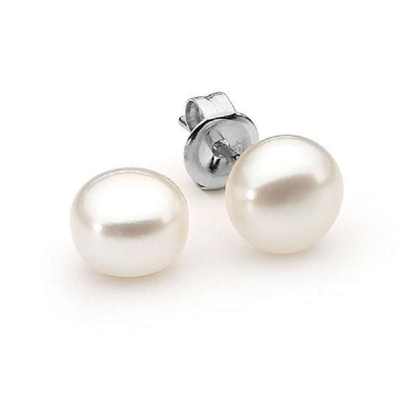 Freshwater Button Pearls - White
