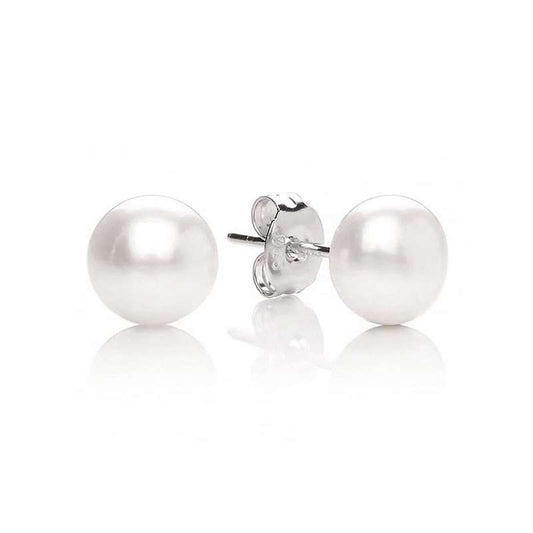 Freshwater Button Pearls - White